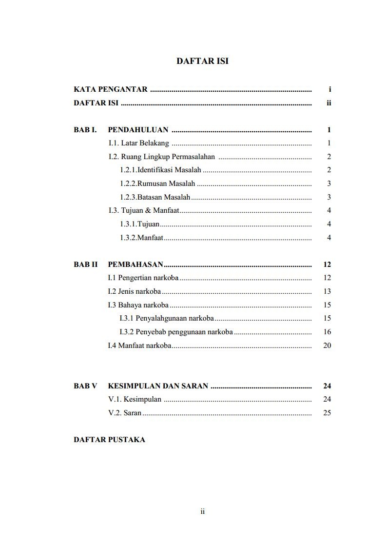 Download 10 Contoh Daftar Isi Makalah Skripsi Laporan Proposal 2019 